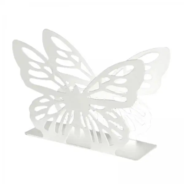 2xButterfly Napkin Holder for Table Iron Tissue Stand Stable Base Elegant Rustic Freestanding Tissue Dispenser for Cafe Kitchen
