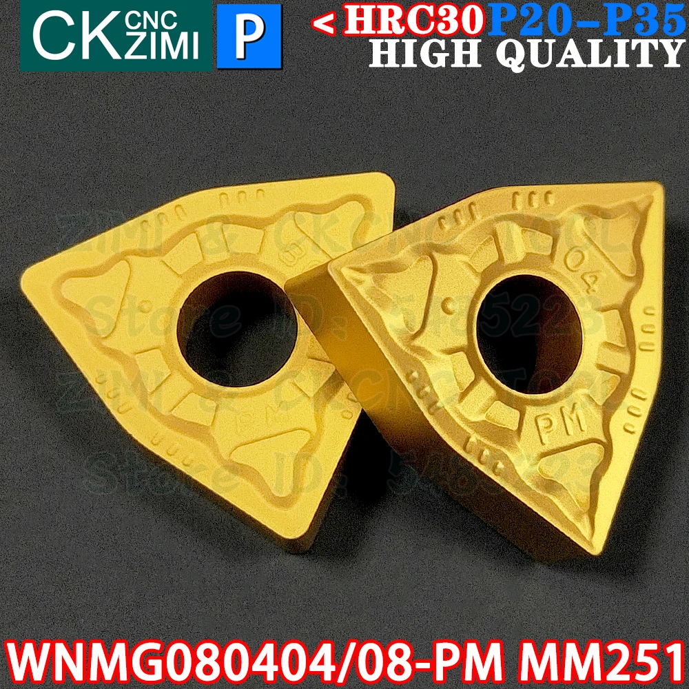 WNMG080404-PM MM251 WNMG080408-PM MM251 카바이드 인서트 외부 터닝 삽입 도구 WNMG 0804 WNMG0804 CNC 금속 선반 터닝 커터 도구