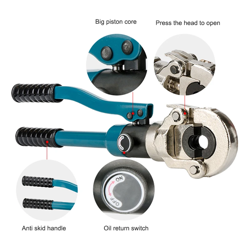 Outil de sertissage de fil de dénudage de câble électrique hydraulique à FKQ-1632 main outils de sertissage de câble lDPoutil de sertissage hydraulique manuel