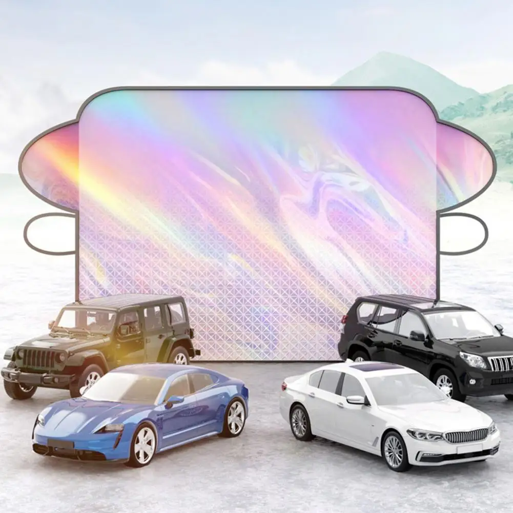 Laser coated Sunshade Universal Car Windshield Sunshade with Strong Magnets for Heat Insulation Uv Auto for Sun