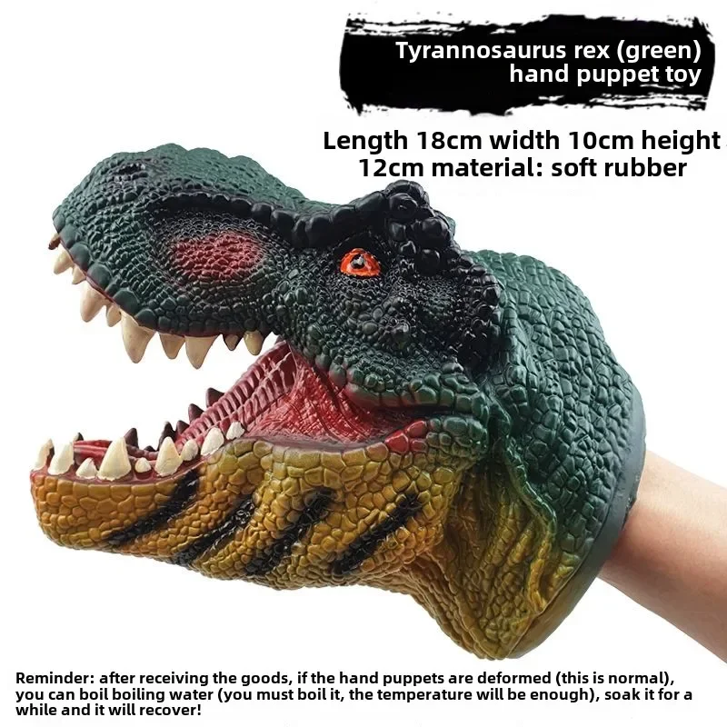 Burattini a mano per animali Infanzia Bambini Giocattolo di gomma fresco Squalo Forma di dinosauro Storia Fai finta di giocare Guanti Regalo per i bambini