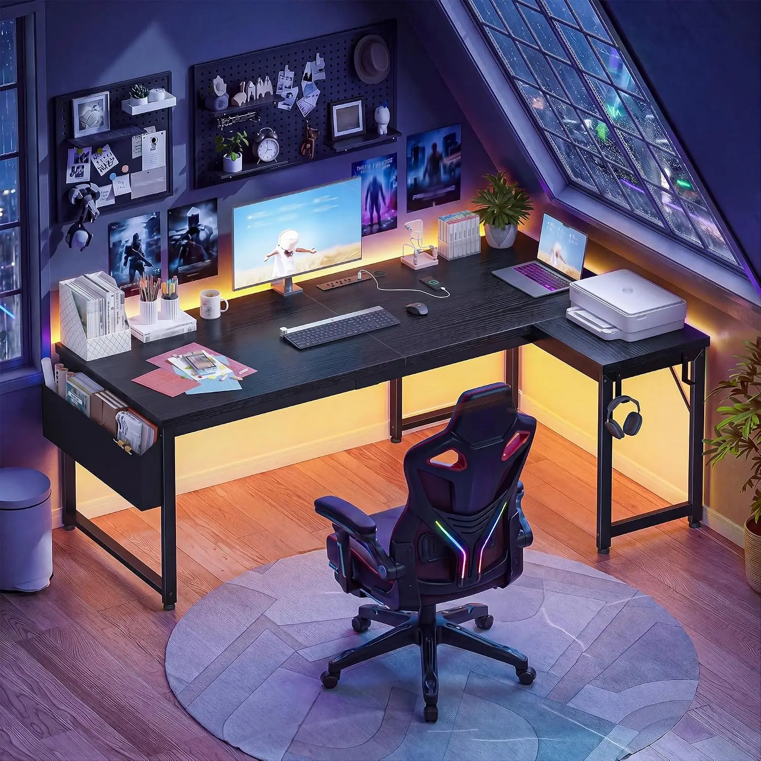 L Shaped Desk 63
