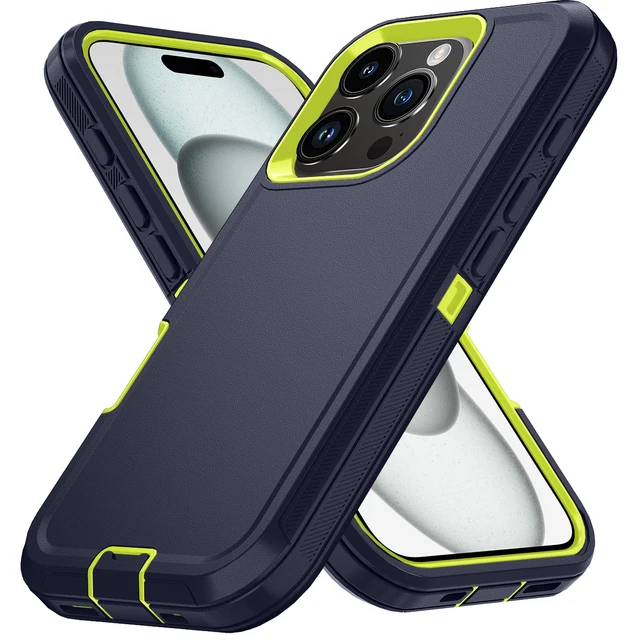 Etui na telefon Armor Shockproof Defender do iphone 11 12 13 14 15 Pro Max X XS XR XSMAX 7 8 Plus SE2 SE4 Hard PC+TPU Back Cover