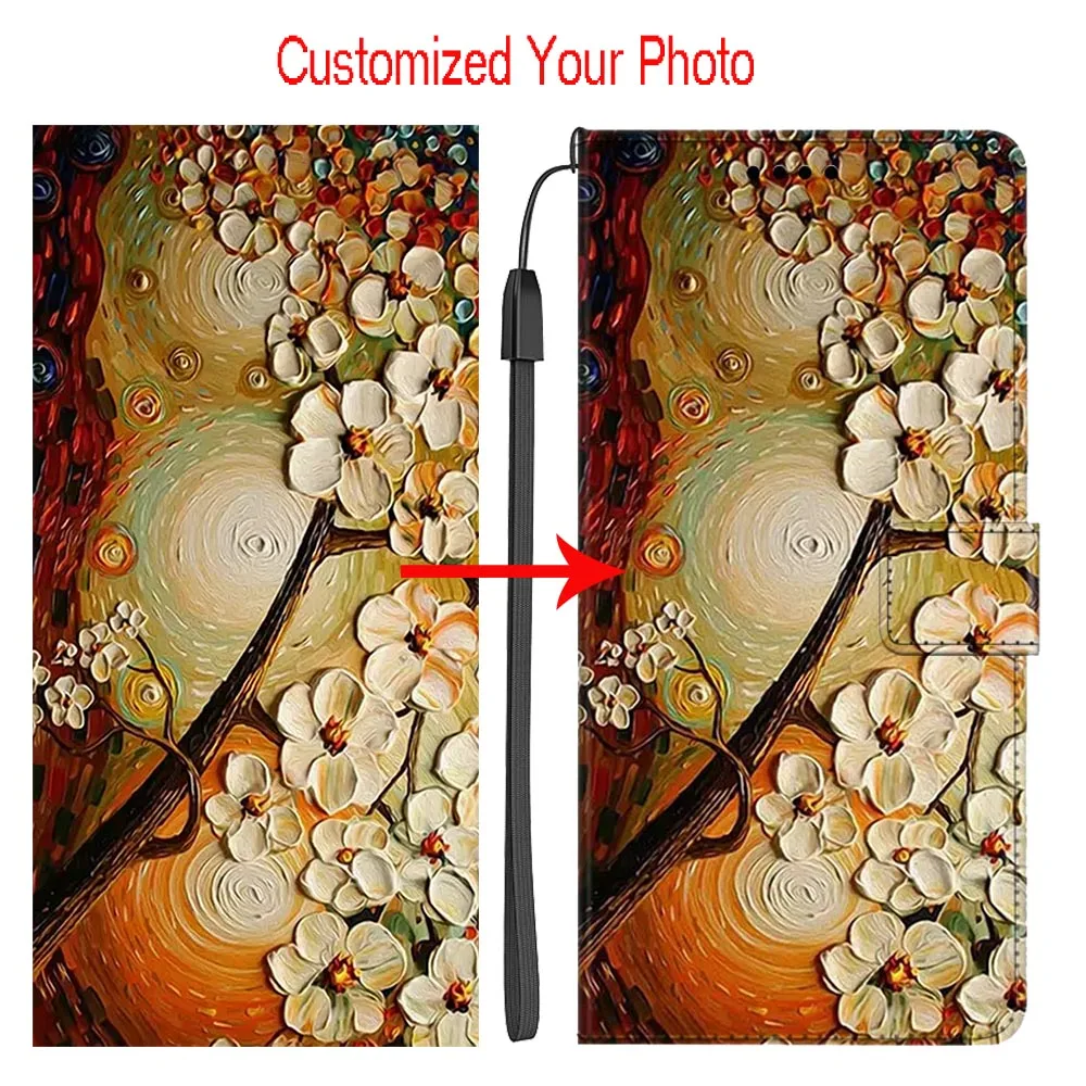 

Кожаный чехол-кошелек с фотографией своими руками по индивидуальному заказу для Samsung Galaxy S22 A22 M52 M32 M12 A32 A52 A72 A42 5G, чехлы для телефонов с изображением дизайна