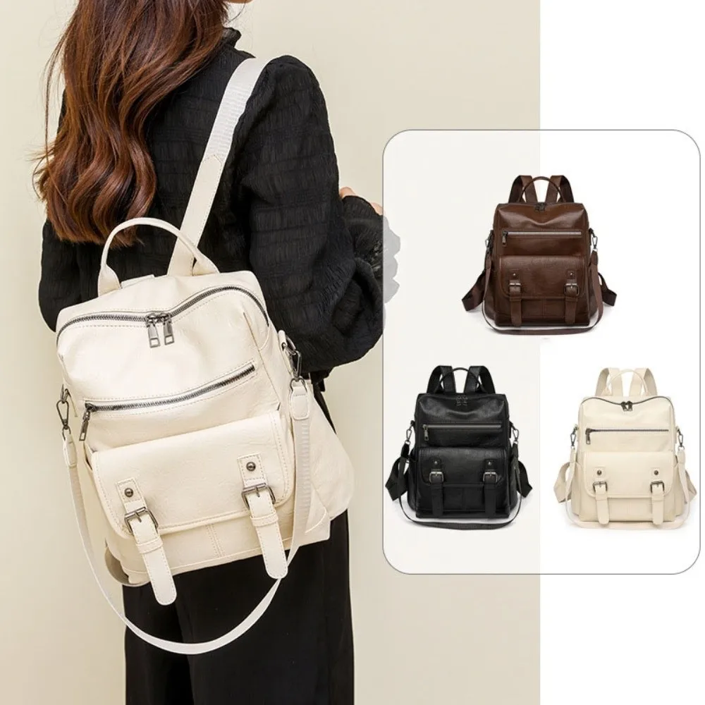 pu-peather-student-backpack-large-capacity-multifunctional-student-school-bag-anti-splash-water-soft-mommy-shoulder-bag