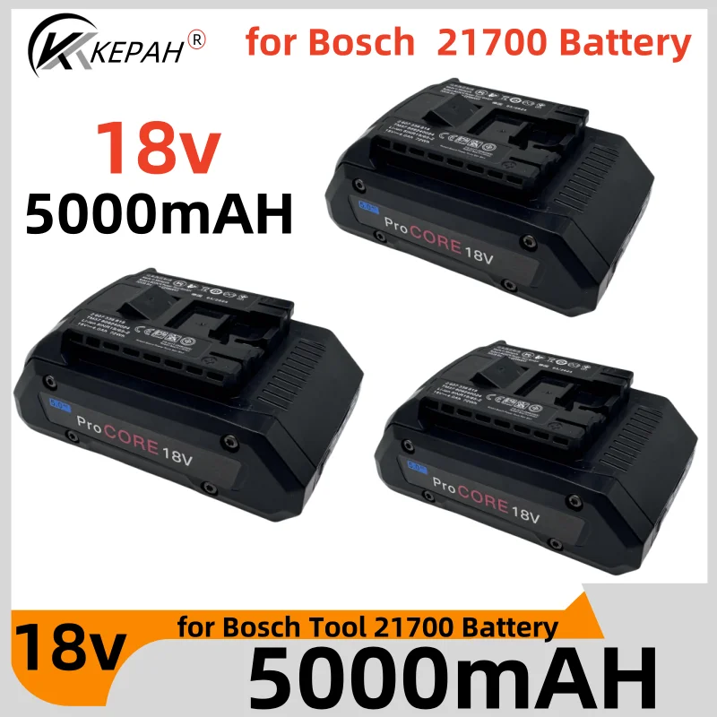 

18V 5S1P 5.0AH ProCORE replacement battery, for Bosch 18V cordless tools BAT609 BAT618 GBA18V 21700 high power 5C power cell