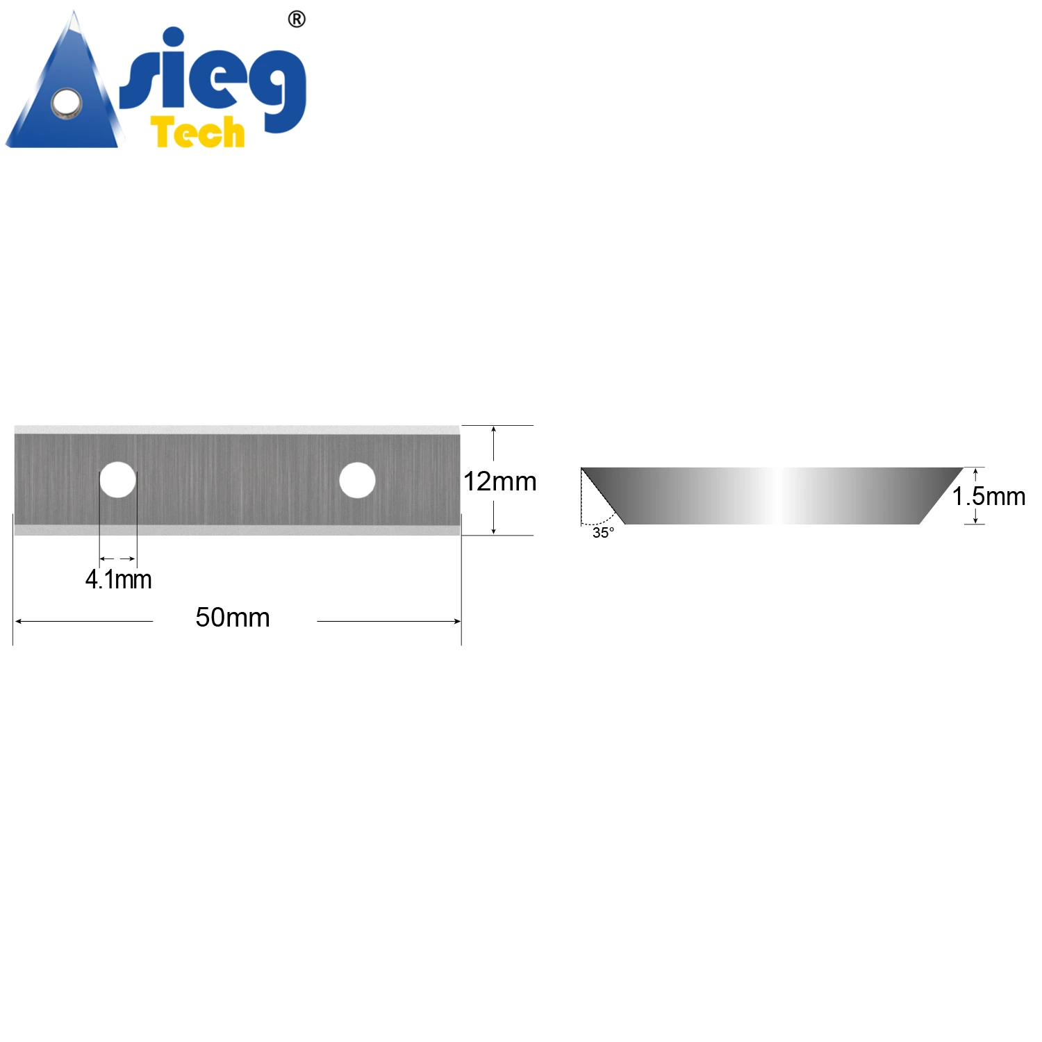 Carbide Insert Knife Milling Cutter for Surfacing Flush Trim Router Bit and  Rebate Blocks 50×12×1.5mm 1 Piece