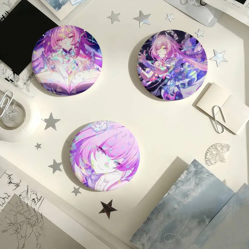 Game Honkai Star Rail Cyrene Laser Badge Pins Handmade Brooches for Backpack Gifts Bag Decor Fans Collect