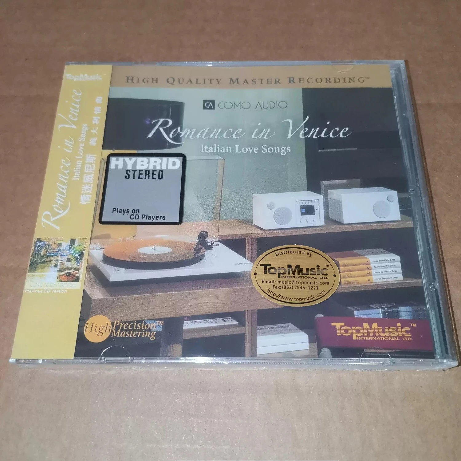 

"Romance in Venice" Italian Love Songs Compilation CD Audiophile High Precision Mastering Hi-Fi Stereo Collectible Music Disc