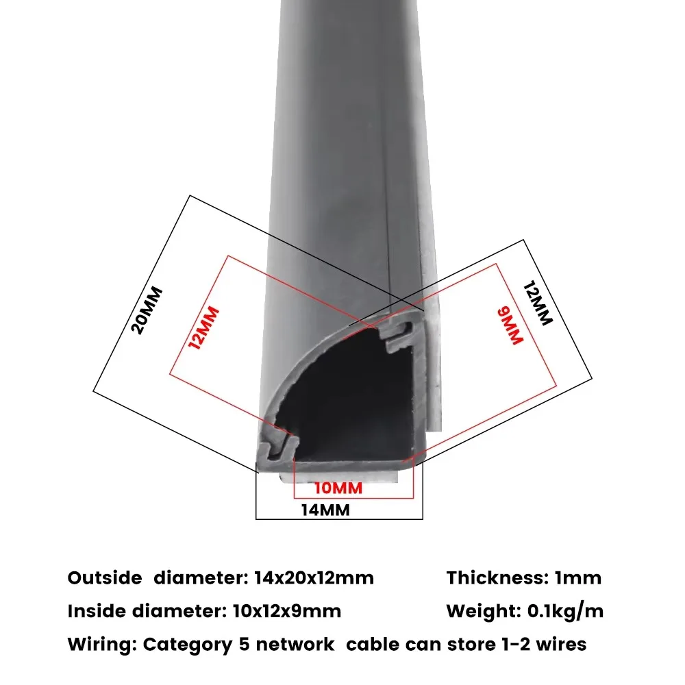 Wire Duct PVC H20 Network Cable Trunking Grey Wire Electricity Plastic Cable Tray Accessories OEM