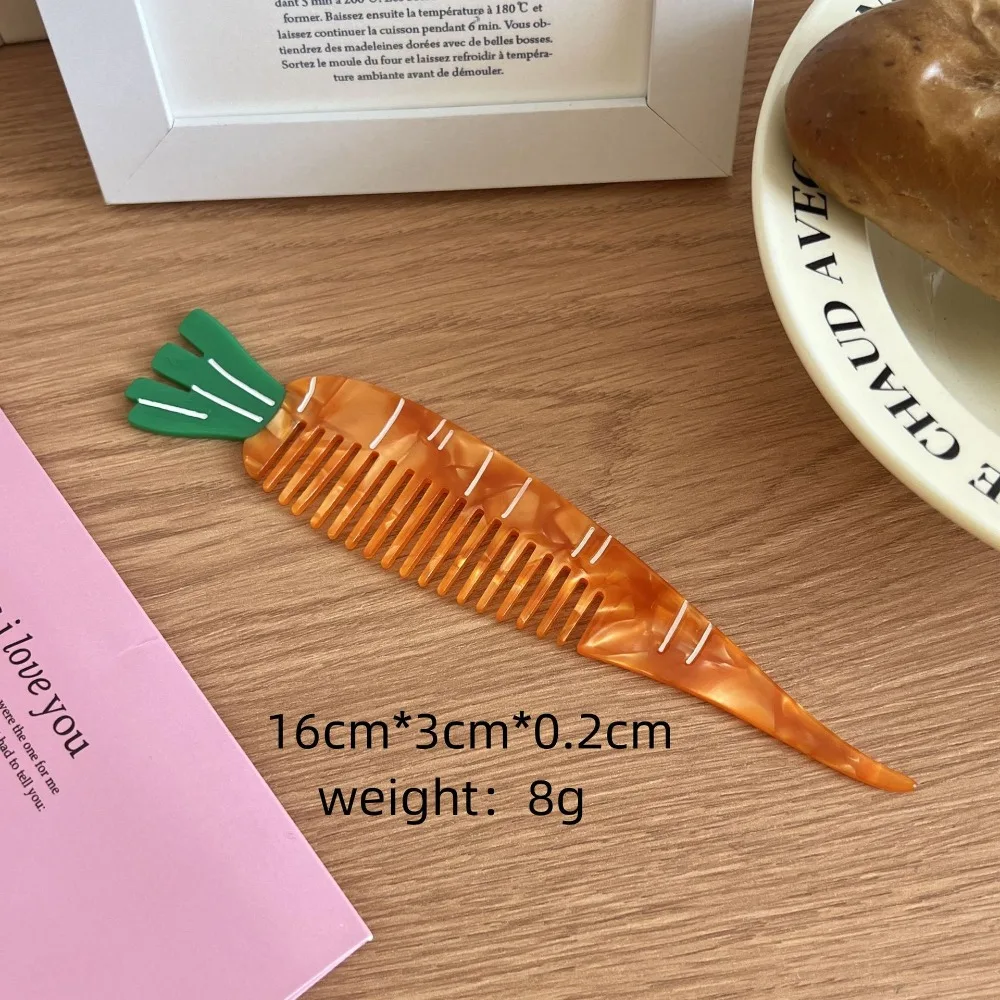 

Hair Care Tulip Acetate Comb Cartoon Puppy Makeup Comb Hair Styling Tool Vegetable Hairdressing Combs Household