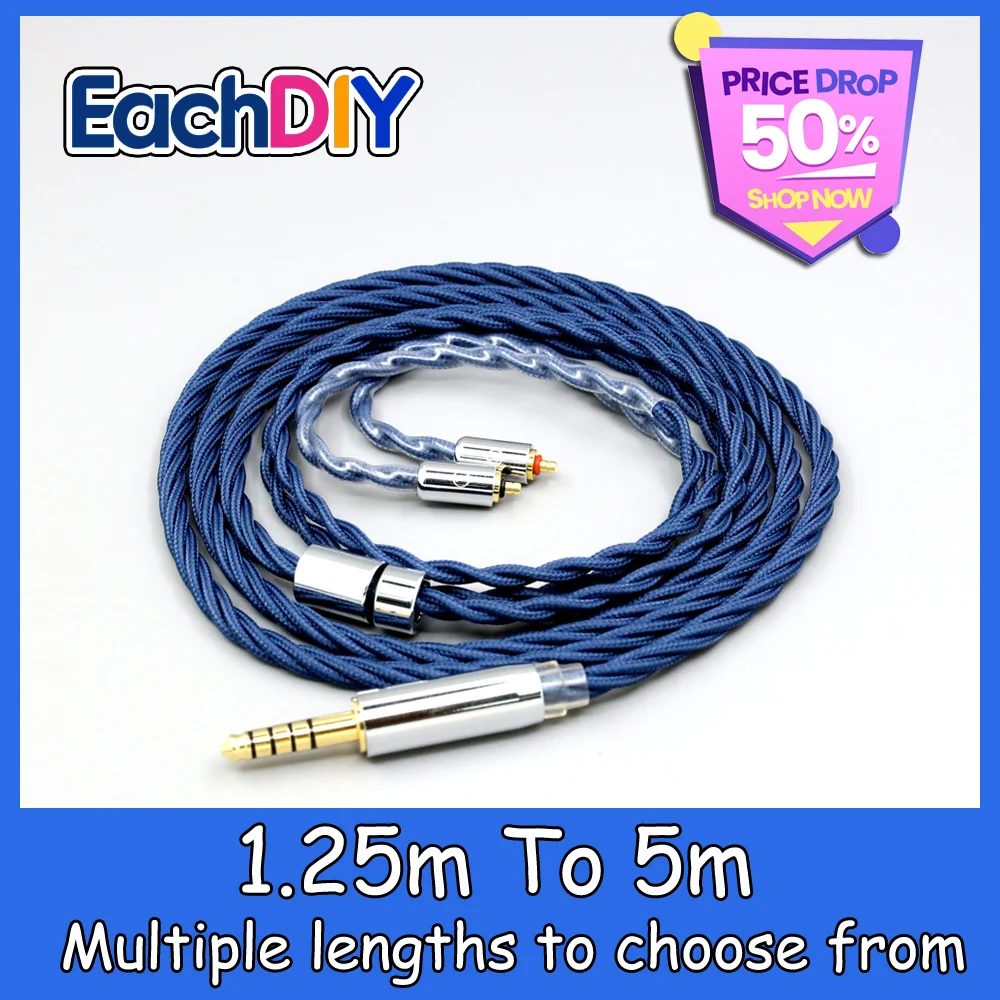 

99% Pure Silver OCC Graphene Alloy Full Sleeved Earphone Cable For Etymotic EVO Multi-Driver Earphone IPX T2 Pin LN008613