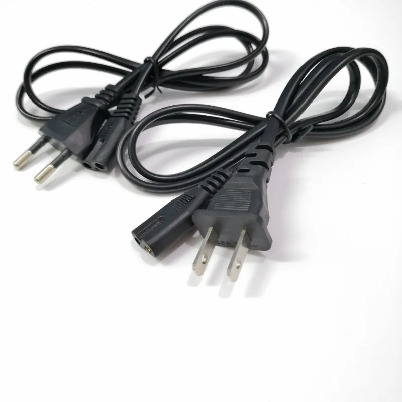EU US Power Cord for PSP/PSV/PS2/PS3 Console Power Cord 1M Long Eight Tail Console Cable for Playstion 4 Console Power Supply