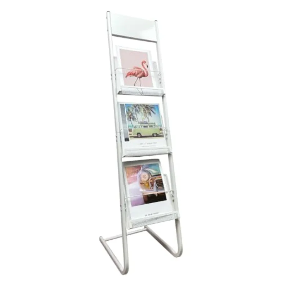 

TONGMO Floor-standing 3-Layer Magazine Rack Brochure Display Stand made of high-hardness metal suitable for Exhibitions Offices