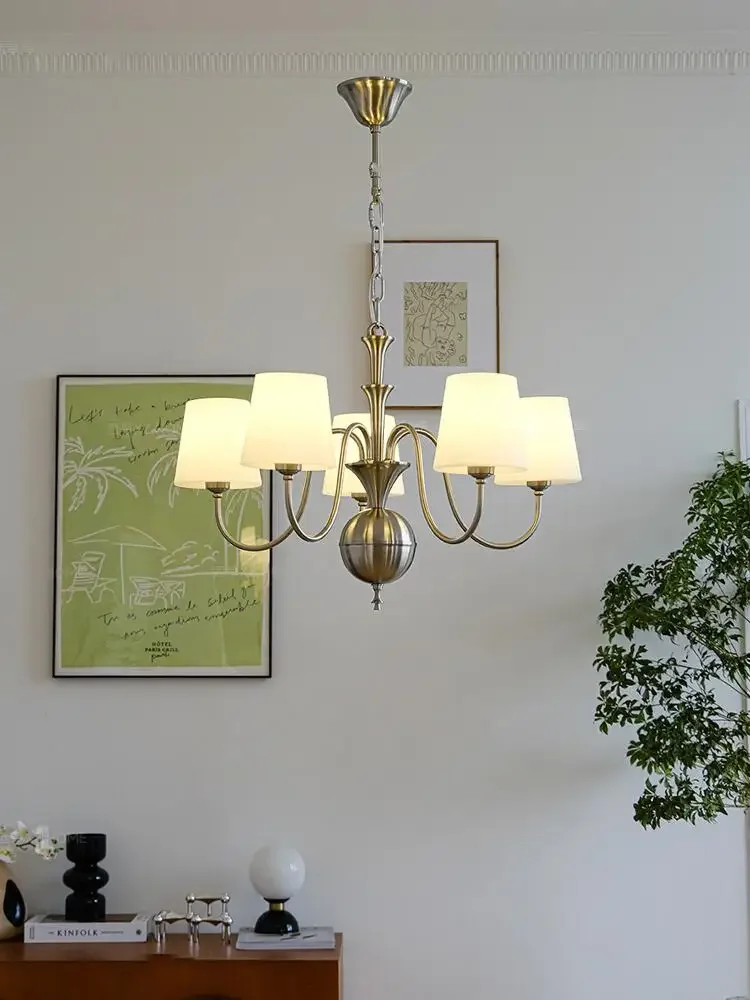 French Chandelier Retro Simple American  Living Room Dining Room Study Bedroom Light Bauhaus Designer Lamps Lanterns