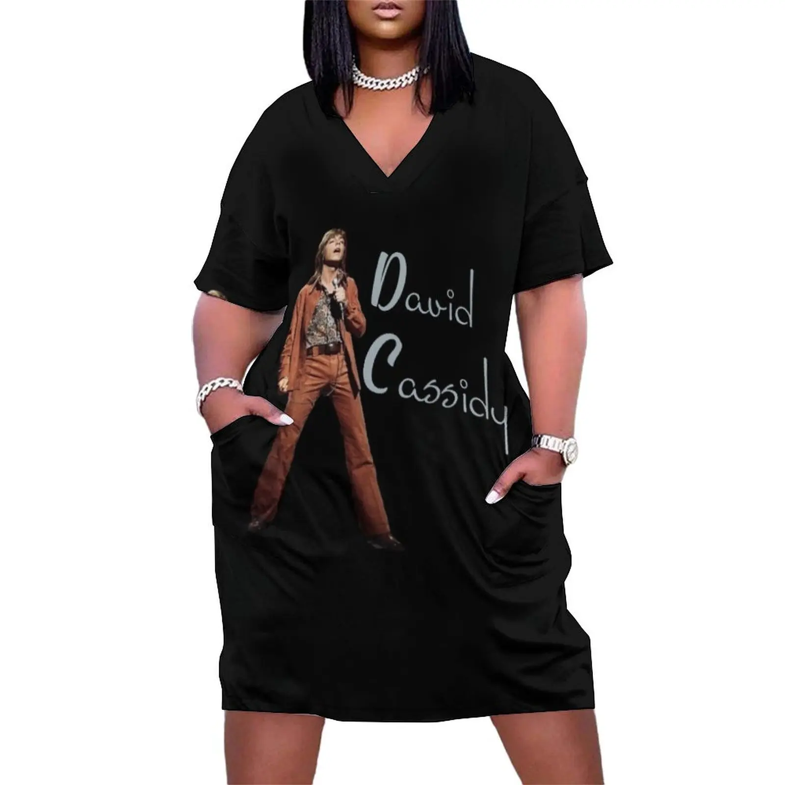 

David cassidy Loose Pocket Dress women clothing 2025 new arrivals dresses for womens clothes women long dresses
