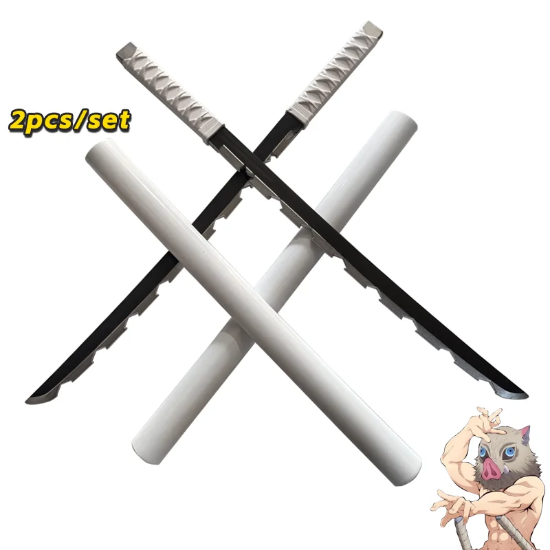 NONE Kochou Shinobu Katana Original Zusammengebautes Anime-Schwert Cosplay-Requisiten Orange Kyoujurou Tanjirou Tokitou Muichirou Schwerter 72cm 3