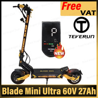 TEVERUN Blade Mini Ultra 60V 27Ah Battery 1000Wx2 Motor Built-in LED NFC Display Max Range 100km 10inch Electric Scooter