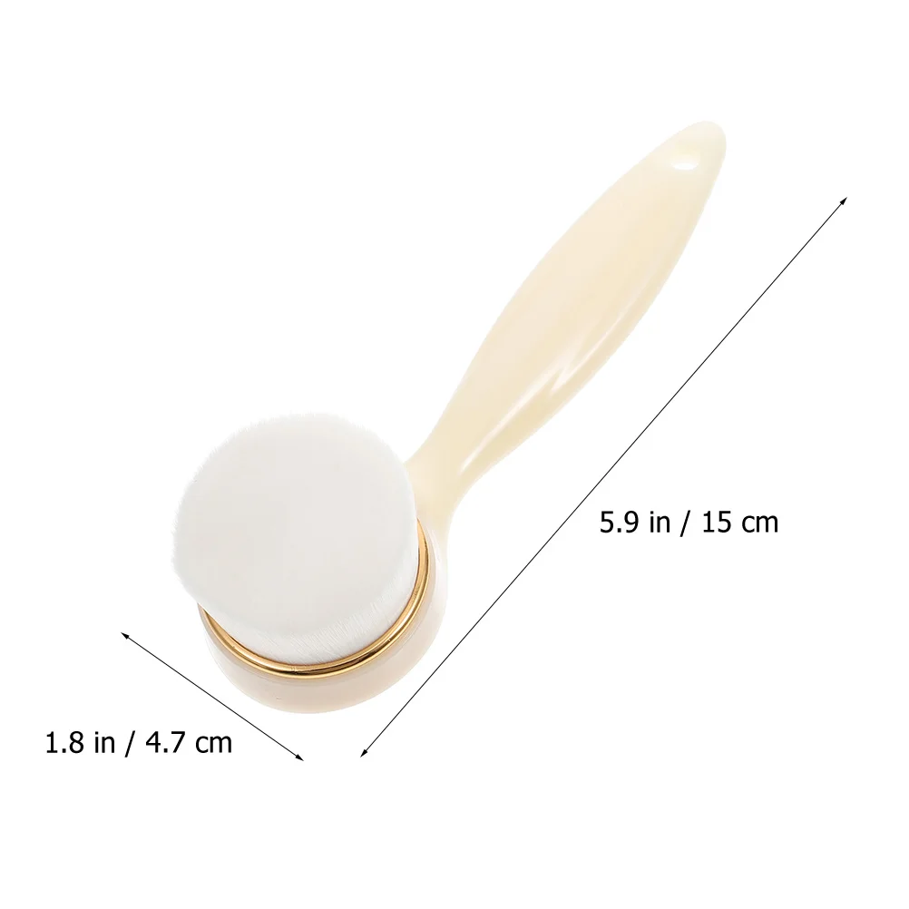 2pcs Facial Cleaning Brush Long Handle Artificial Fiber Face Cleansing Tool For Deep Cleansing Exfoliating Blackhead Removal