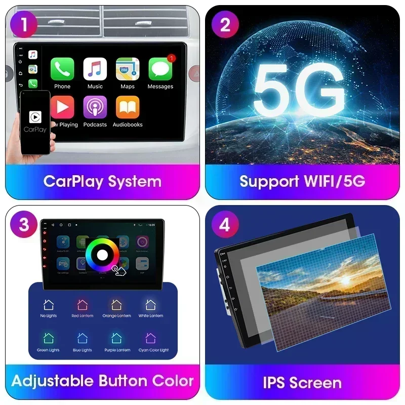 أندرويد 12 راديو السيارة ستيريو ل Volkswagen VW Passat 7 B6 B7 2010 2011 2012 2013 2014 2015 مشغل وسائط متعددة الملاحة GPS DVD