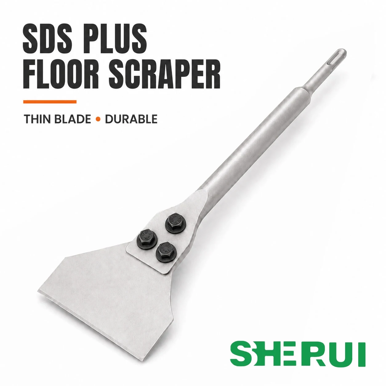 Floor Scraper Chisel SDS Plus Round Shank Thin Blade Accessory for Electric Hammer To Remove Tile Paint Asphalt Carpet Glue