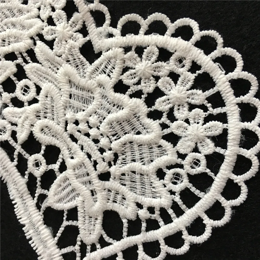 White exquisite lace decorative flowers sewing ladies fake collar embroidery garment fabric with DIY supplies accessories