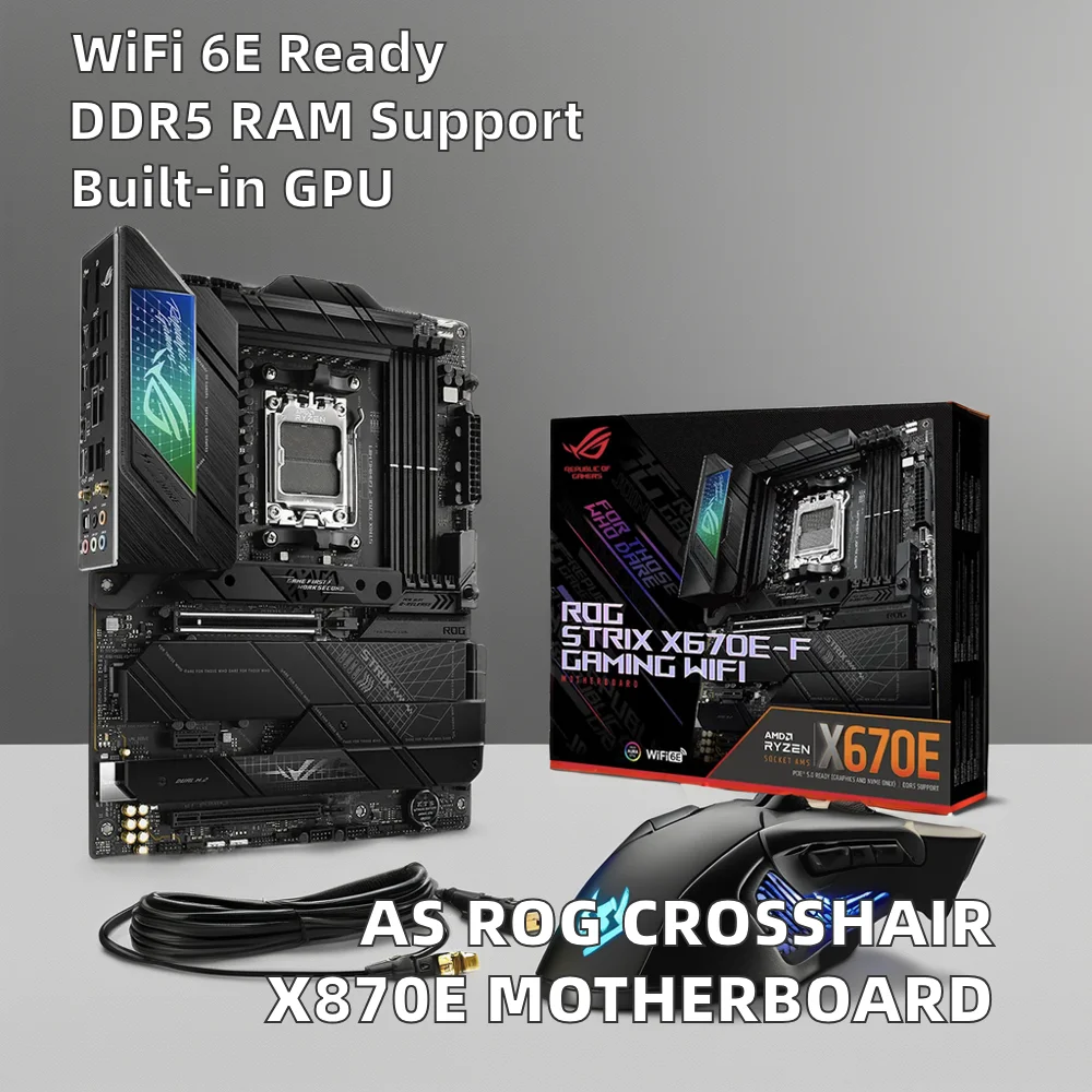 Placa base ATX de escritorio para ROG CROSSHAIR X870E DDR5, nuevo canal de memoria doble, compatible con 128 GB de RAM, interfaz SATA M.2