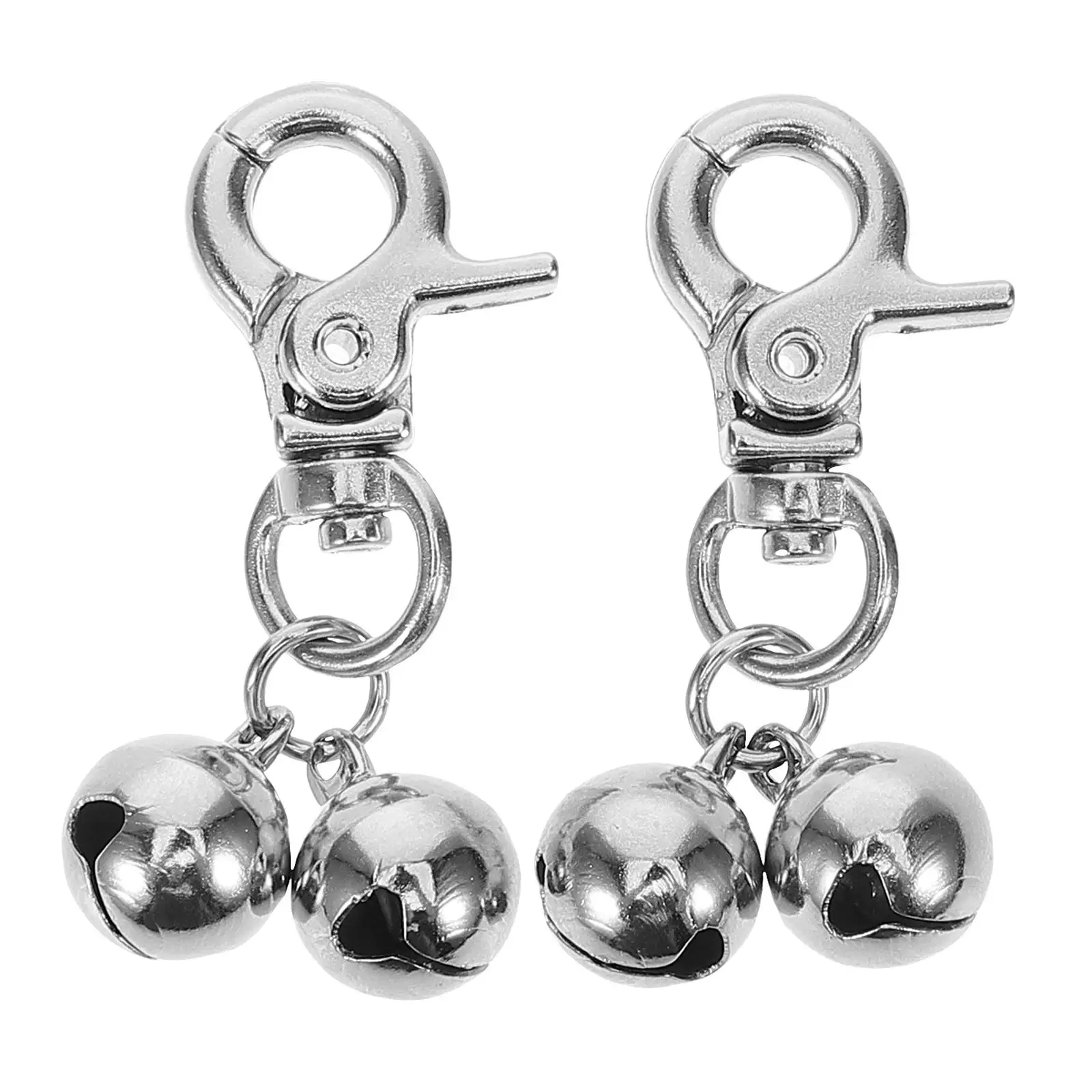 

2 Pcs Steel Bells 12mm Nickel K22 Buckle Delicate Dog Collar Bells Pet Collar Accessories Christmas Gifts Dog Cat Supplies