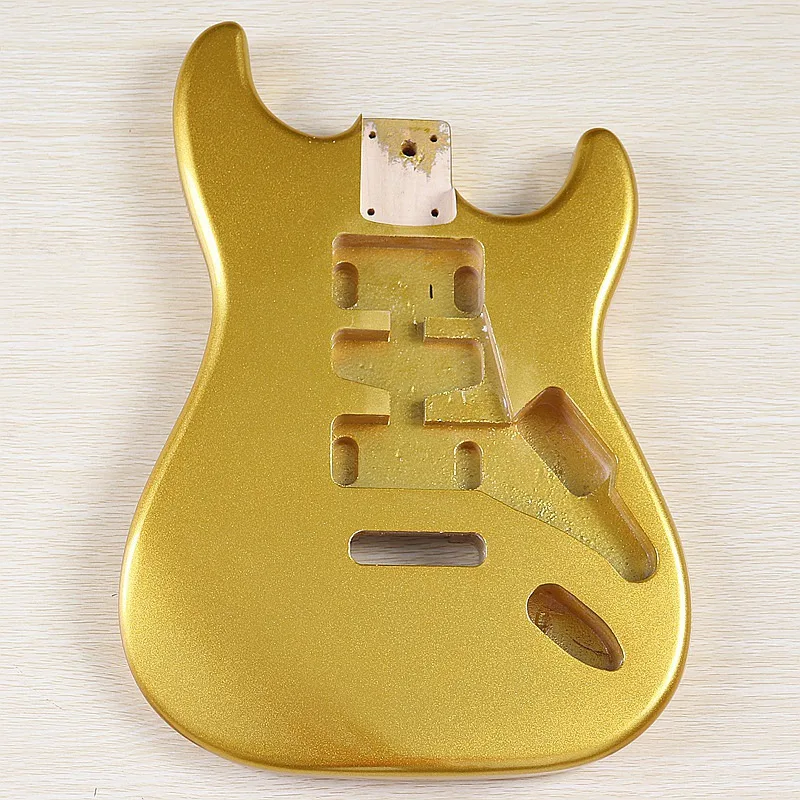 DIY Electric Guitar Body Gold Bright Single Shake, Electric Guitar Body Assembly