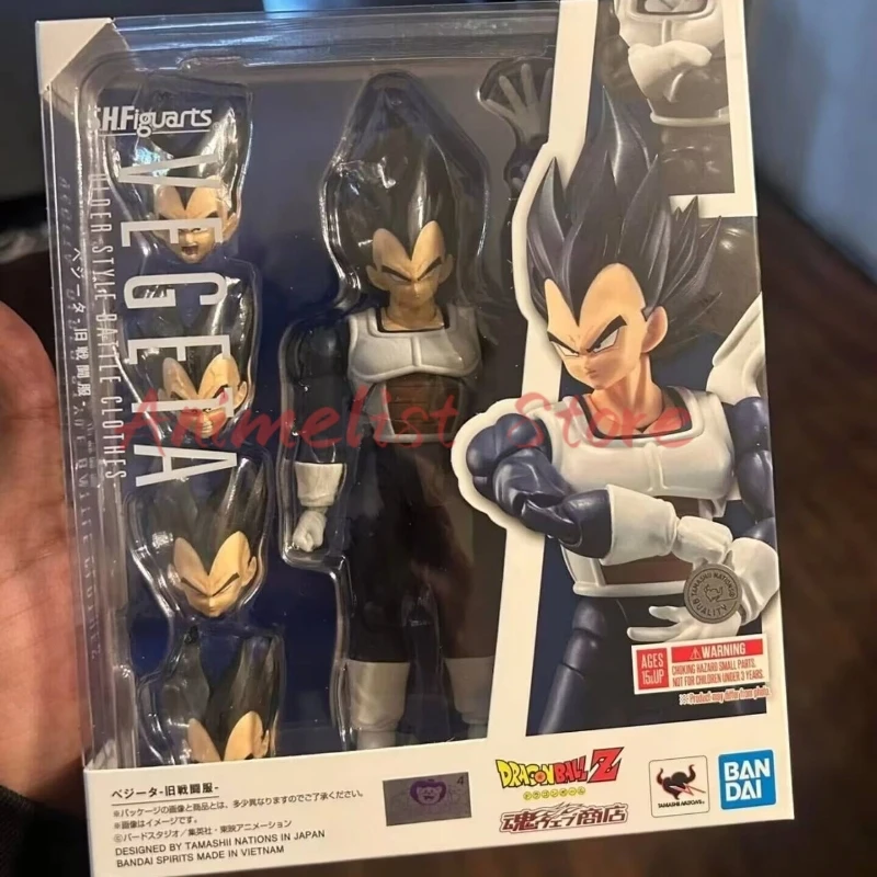 

Dragon Ball Z Saiyan Vegeta старый боевой костюм фигурка Shf оригинальная аниме-модель Bandai игрушка индивидуальная коллекция подарок