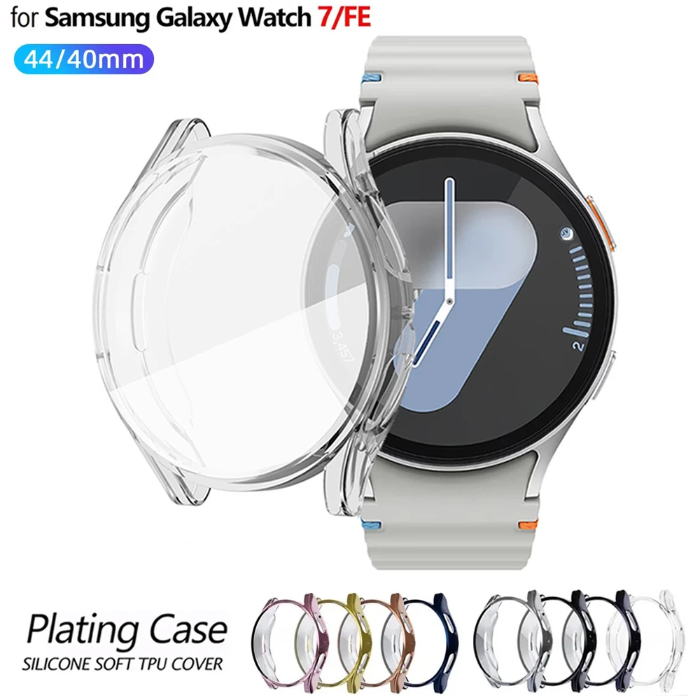 Case For Samsung Galaxy Watch 7 40mm 44mm Screen Protector TPU Plating All-Around Watch Case For Galaxy Watch FE Accessories