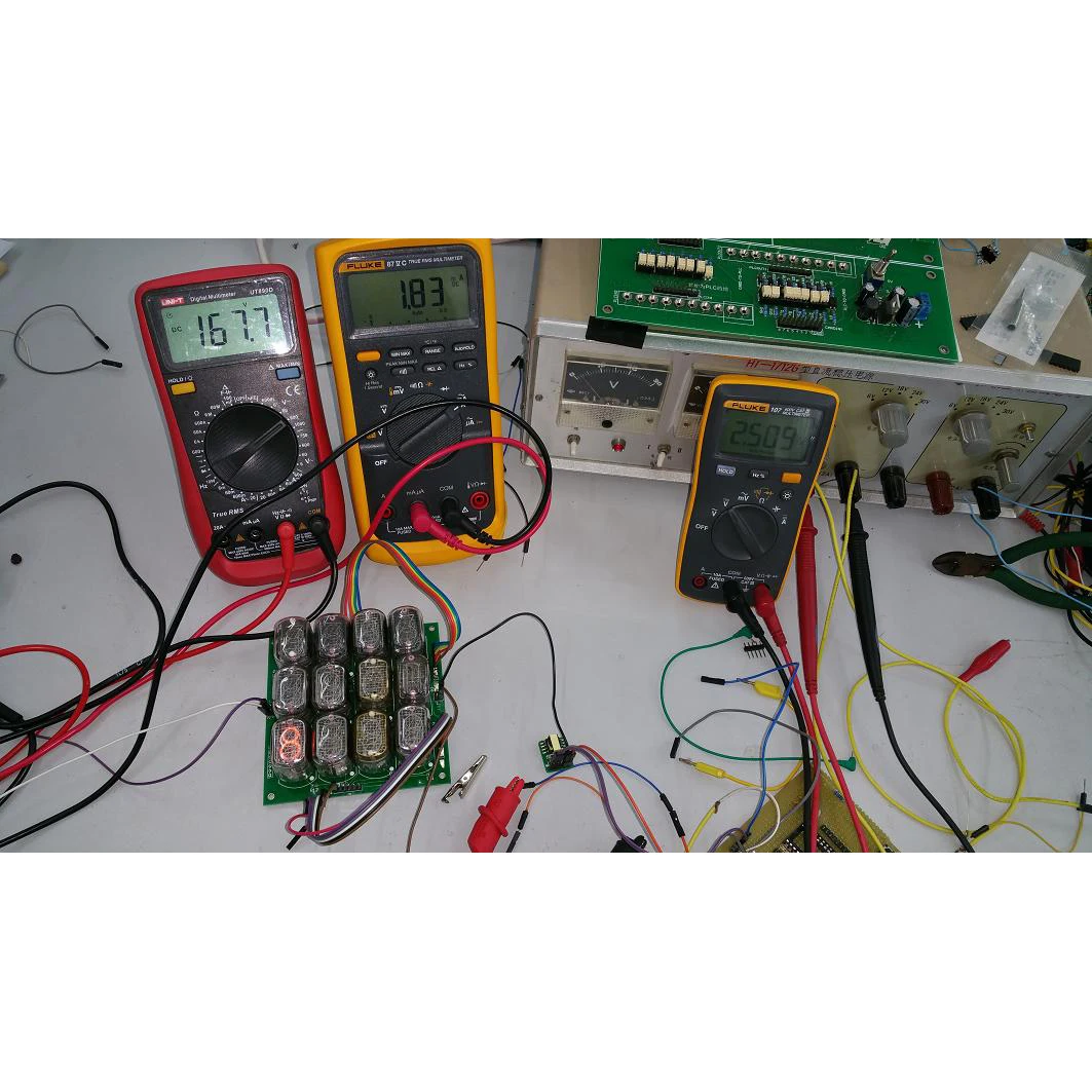 Imagem -05 - Módulo de Conversão Nixie Tube Boost Potência de Alta Tensão para Relógio Magic Eye dc 2.5v12v a 170v In12 In14 In18 In8 Qs30-1