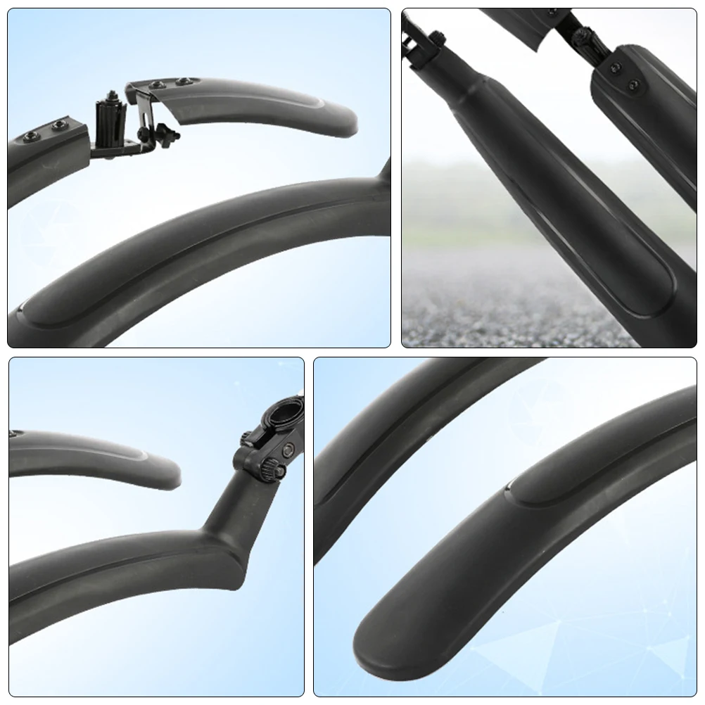 

1Pair Black Bike Mudguard Set Lengthened Wide Fit for Mtb Road Dirt Bikes Easy Install Rain Mud Protection Riding Essential