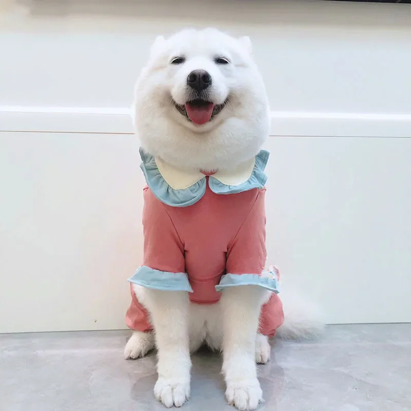 Big Dog Jumpsuit Overalls Large Dog Clothing Pajamas Welsh Corgi Costume Samoyed Husky Labrador Golden Retriever Clothes Outfit