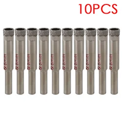 10pcs/Set 8mm Diamond Coated Drill Accessories Bits Hole Saw Glass Granite Cutter Opener Bits For Power Tools Drill Bit Tool