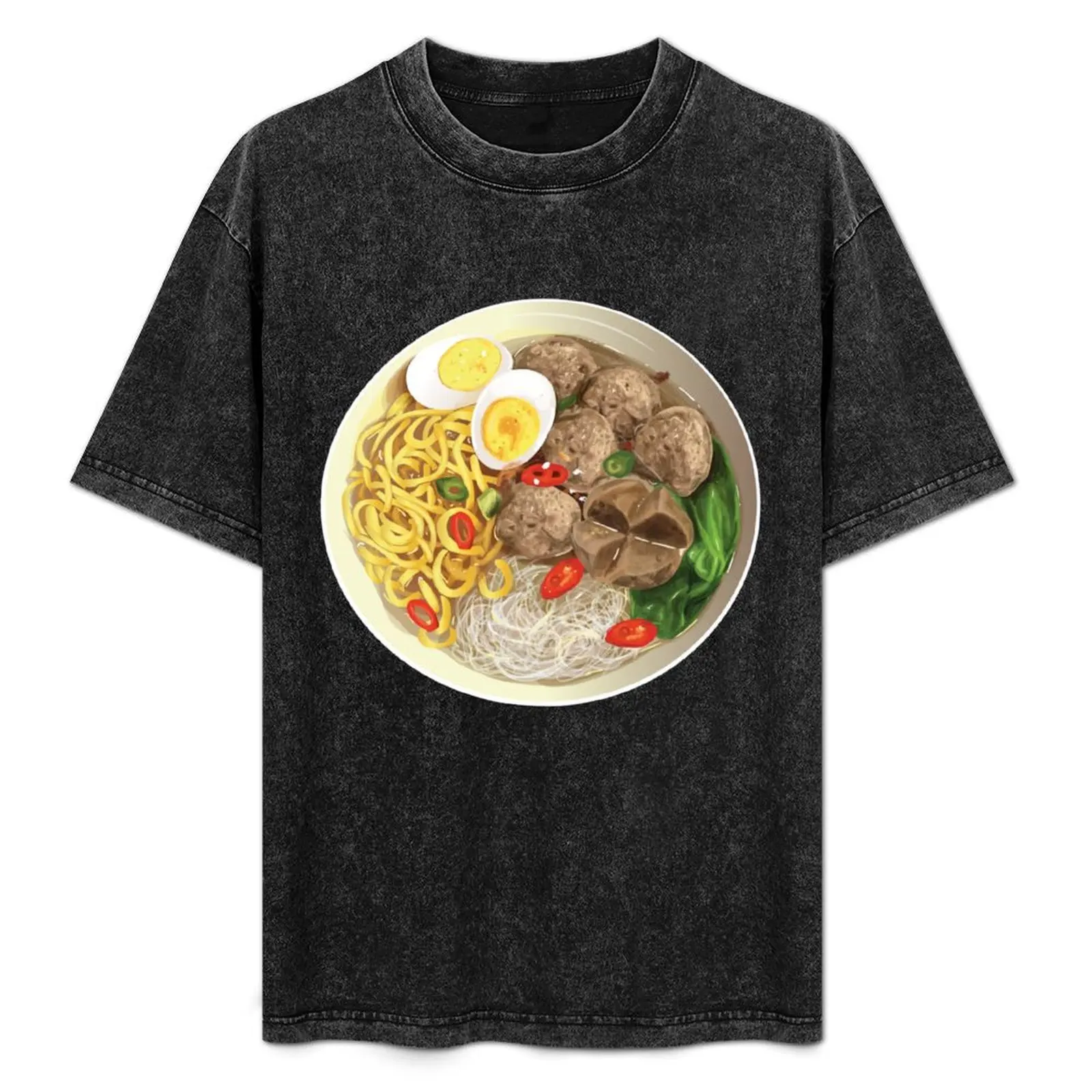 

Indonesian Bakso - Meatball Noodle Soup T-Shirt Quick Dry Fishing T-Shirt