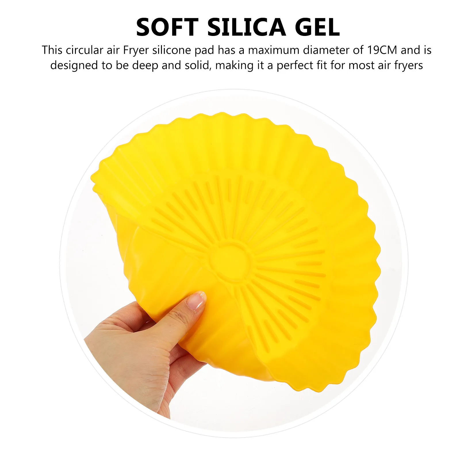 2 Peças de Silicone para Fritadeira de Ar, Forro Reutilizável Antiaderente Espessado para Cesto, Acessórios para Fritadeira de Ar, Bandeja de Coziment