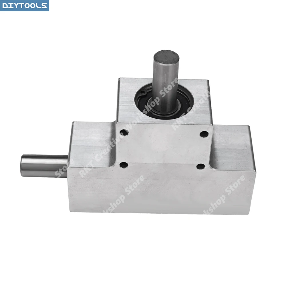 Mini T Type 90 Degree Bevel Gear 1:1 Right Angle Steering Gear Reducer Φ15mm Shaft Aluminum Micro Reversing Gearbox Single Dual