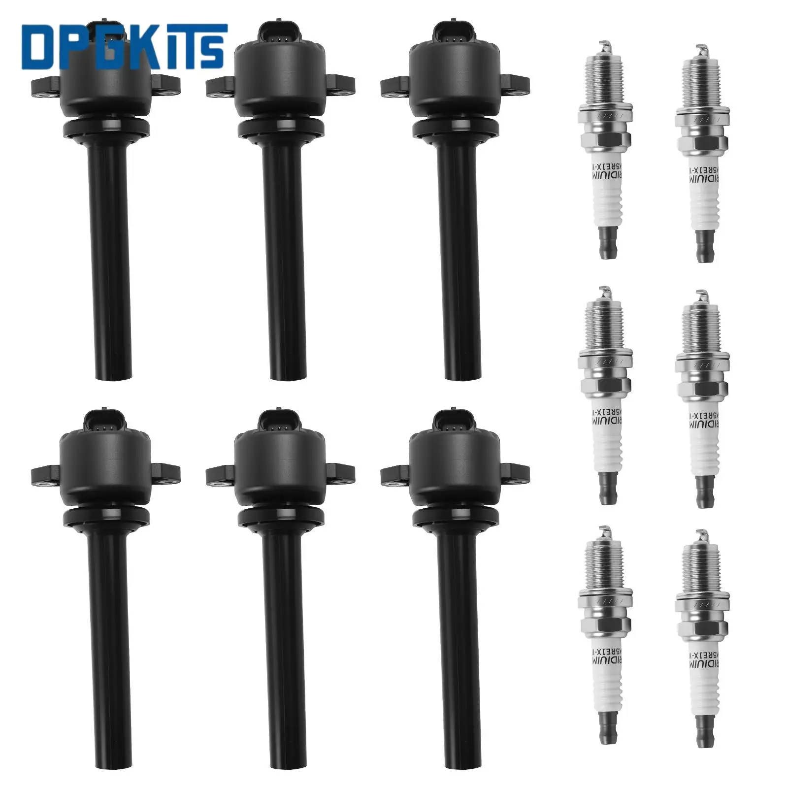 

DPGKITS 6pcs 3Pins UF252+7090 Ignition Coils+ 6pcs Iridium Spark Plugs for 00-02 Honda Passport Ignition System Ignition Coil