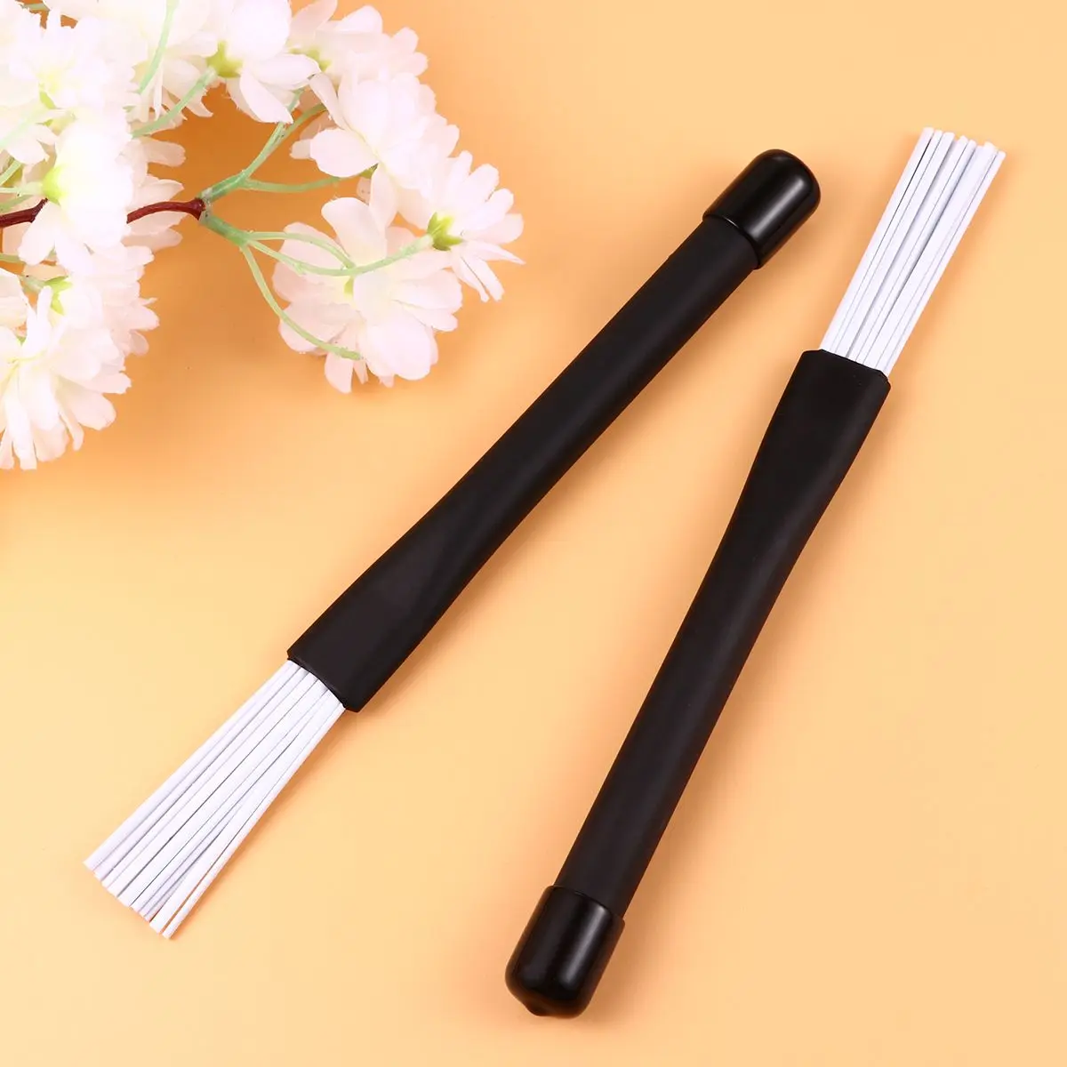 

Telescopic Nylon Drum Brush Drums Accessories Music Drumsticks Percussion Picks Drummer Wire