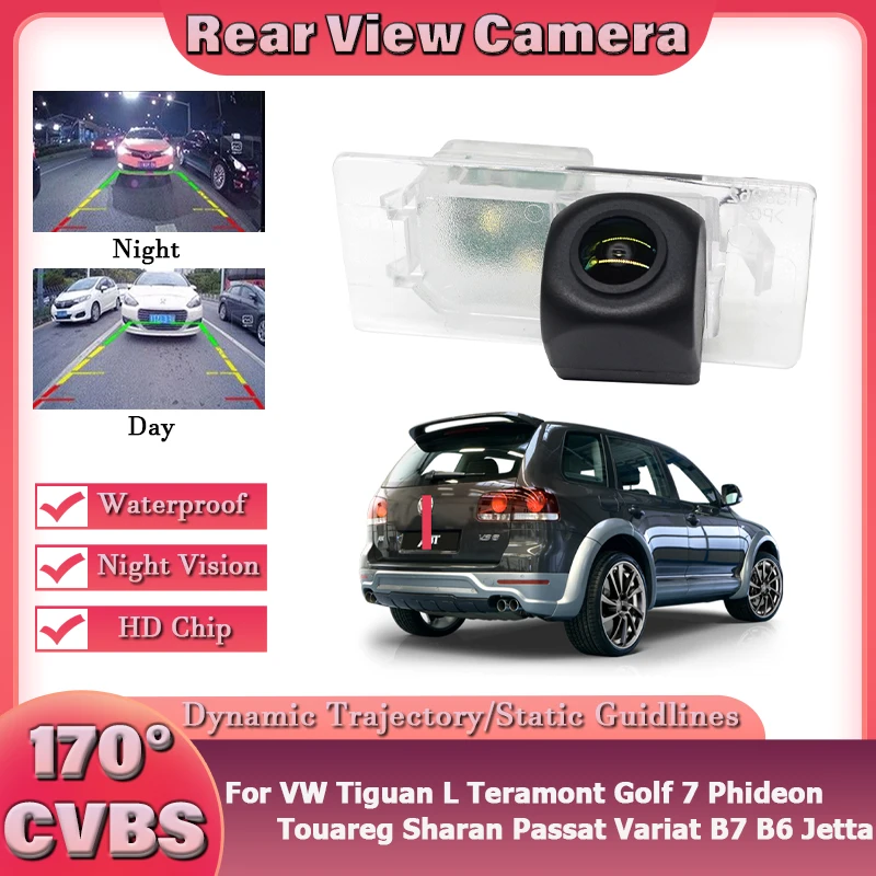 

HD 1080P Car Reverse Backup Rear View Camera For VW Tiguan L Teramont Golf 7 Phideon Touareg Sharan Passat Variat B7 B6 Jetta