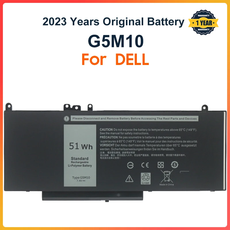 G5M10 7.4V 51WH Laptop Battery for DELL Latitude E5250 E5450 E5550 Sereis 8V5GX R9XM9 WYJC2 1KY05 Free tools