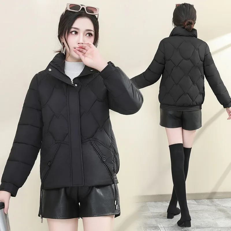 Parkas Women Thicken Daily Students Casual Winter Comfortable Double-layer Korean Style Simple Trendy Solid Warm Cute QY60