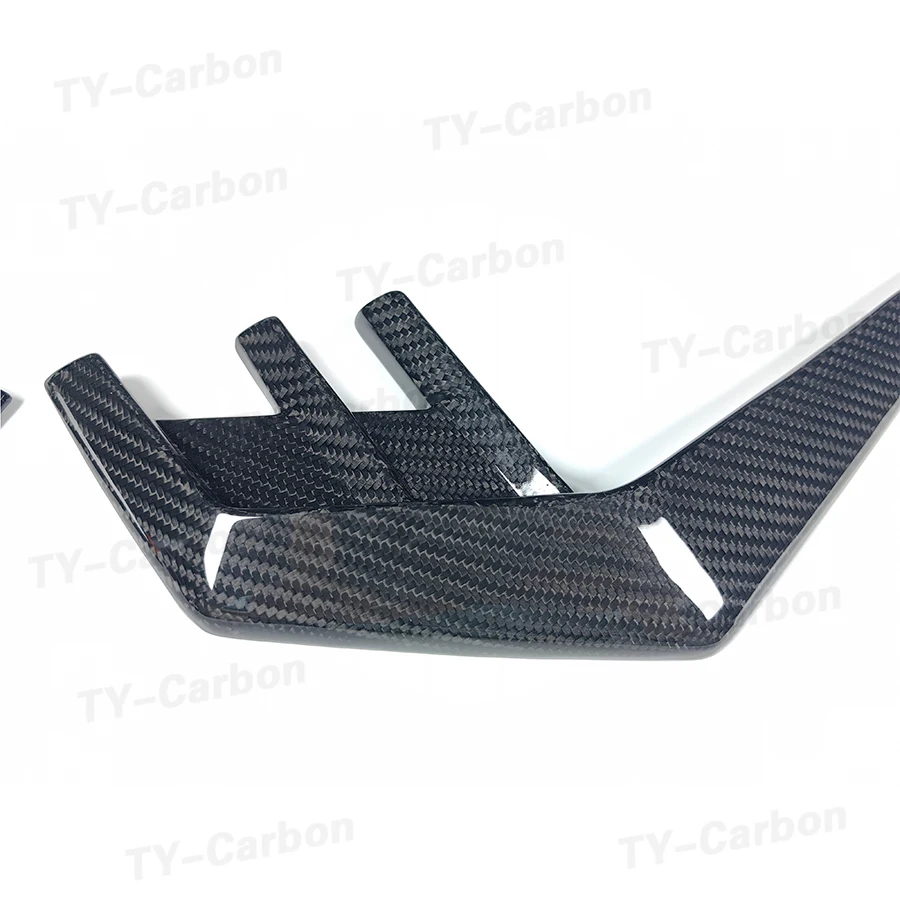 Real Dry Carbon Fiber Car Front Air Flow Cover Side Fender Intake Vent Trim Splitters Wing For BMW 4 Series G22 G23 2-Door 2021+