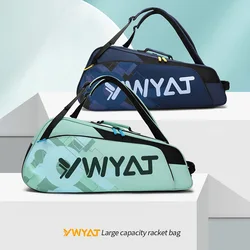 2024 New YWYAT Raquet Sports Bag 6-Pack Large-Capacity Men Women Tennis Badminton Racket Backpack with Separate Shoe Bag