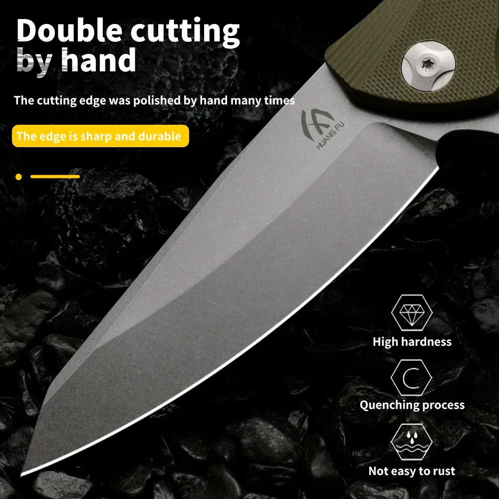 Cuchillo plegable multifuncional de alta calidad: cuchillo de supervivencia para acampar al aire libre, cazar y situaciones de emergencia, regalo para hombres