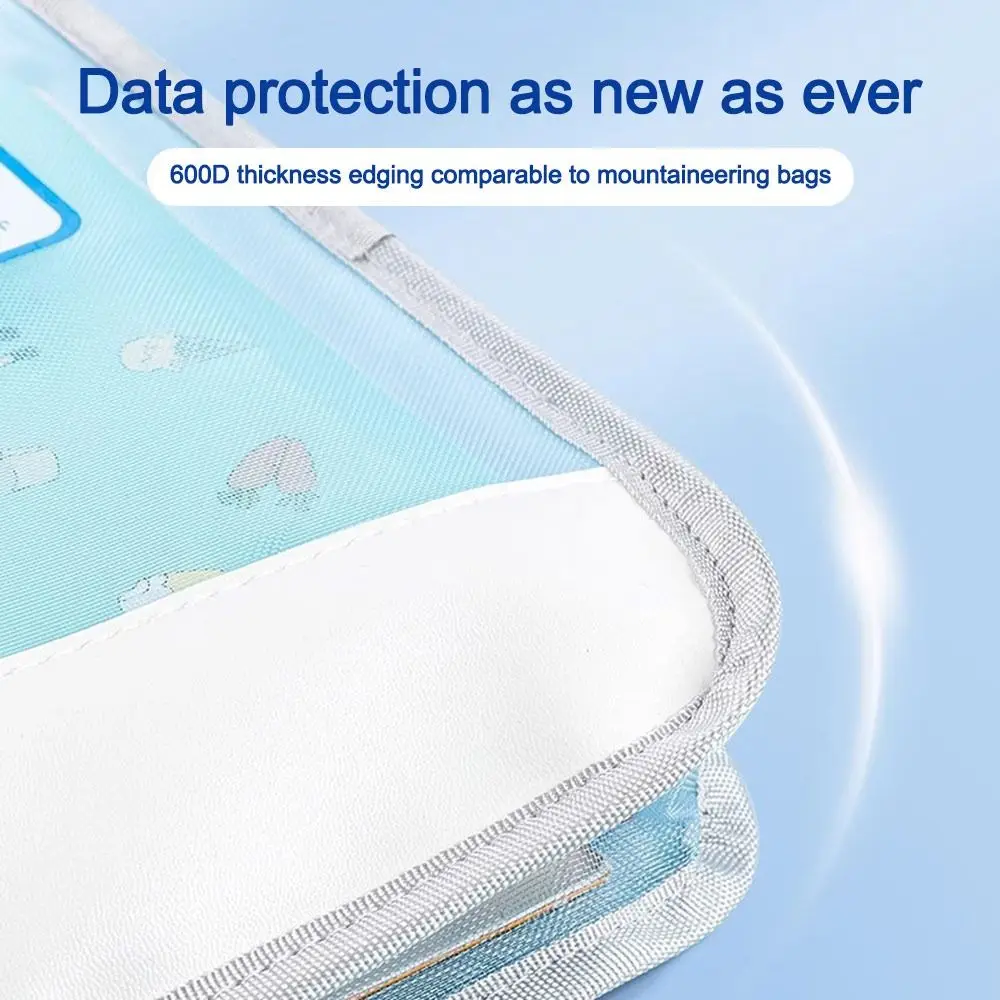 Portable A4 Mesh Mesh Zipper Pouch Bag Large Capacity Thickened Transparent File Bag Hand Storage Bag School Office Supplies