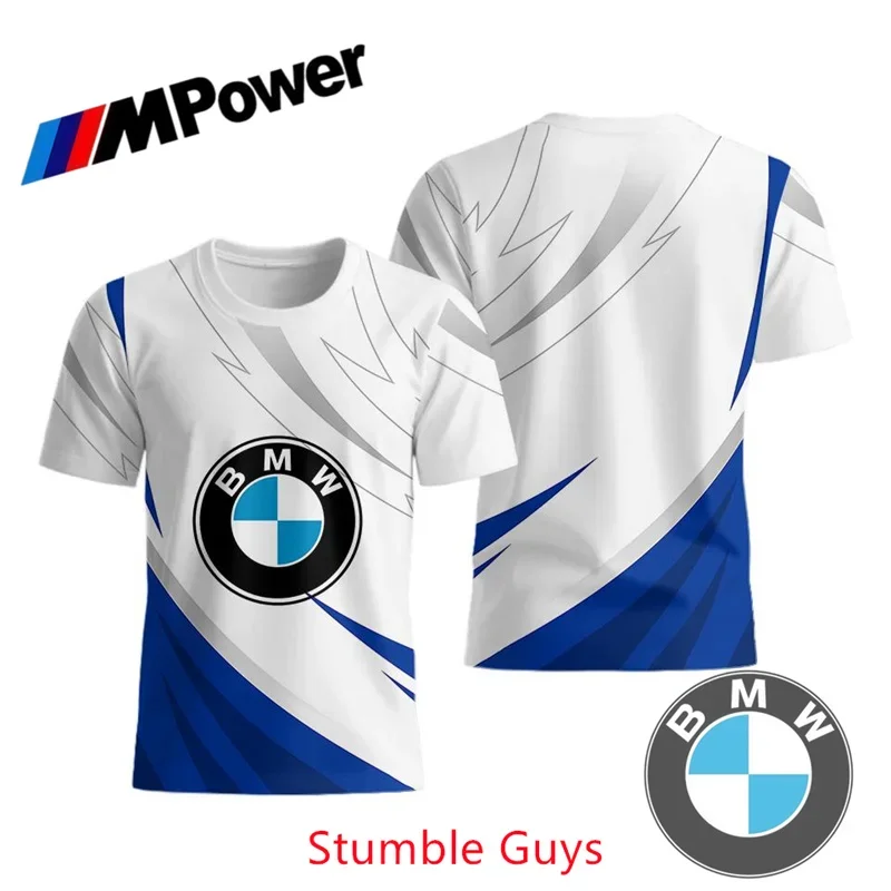 

BMW M Power Summer Men's Short Sleeve T-shirt Sports Motorcycle Racing Minimalist Simple Versatile Wear