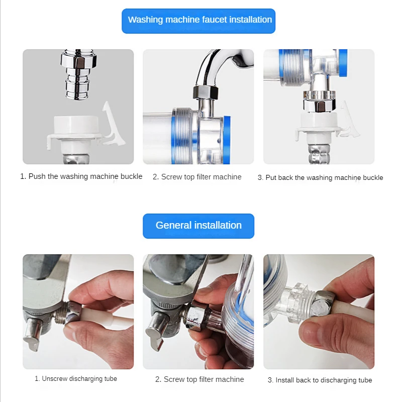 Purifier Output Universal Shower Filter PP Cotton Shower Strainer Washing Machine Water Heater Pre-filter Kitchen Accessories