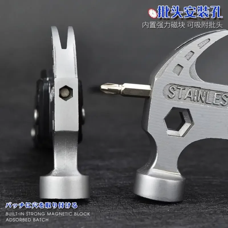 

Multifunctional Outdoor Hammer Stainless Steel Pliers Sheep Horn Hammer Car Safety Hammer Family Set Tool Pliers